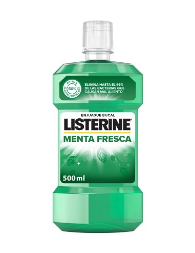 Listerine Enjuague Bucal 500 ml Menta Fresca - Frescura y Protección Bucal