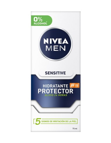 Nivea Men Hidratante Sensitive FP15 0% Alcohol 75 ml - Cuidado para Piel Sensible