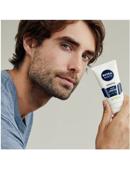 Nivea Men Hidratante Sensitive FP15 0% Alcohol 75 ml - Cuidado para Piel Sensible