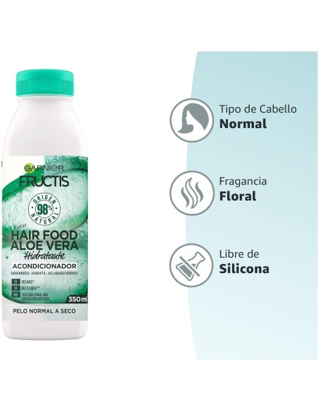 Fructis Acondicionador Hair Food 350 ml Aloe para Cabello Normal - Hidratación y Suavidad