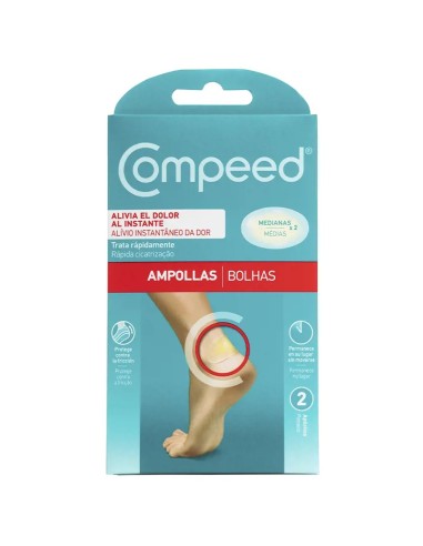 COMPEED AMPOLLAS PIES MEDIANAS 2 UDS