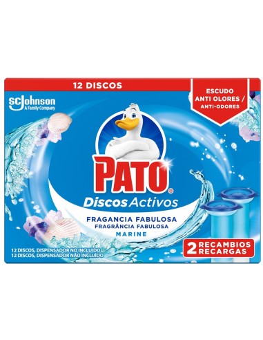 Recambios Pato Marine | 2 uds x 12 discos | Aroma marino intenso | Drolim