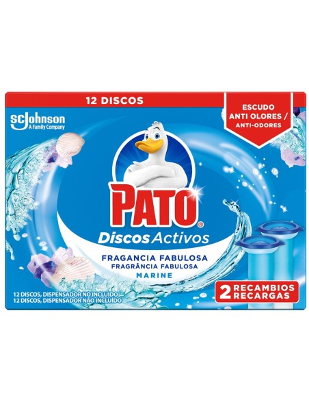 Recambios Pato Marine | 2 uds x 12 discos | Aroma marino intenso | Drolim