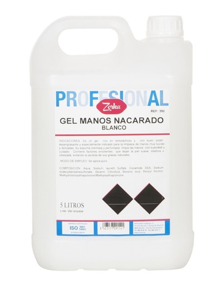 Zorka Gel de Manos Blanco Nacarado 5L - Limpieza y suavidad