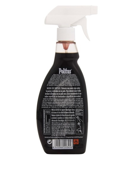 Limpiador y abrillantador Politus para puertas barnizadas.