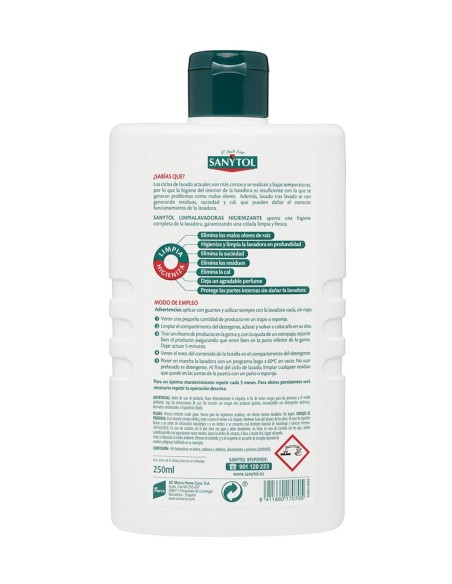 Sanytol Limpiador de Lavadoras Higienizante 250 ml | Drolim.com