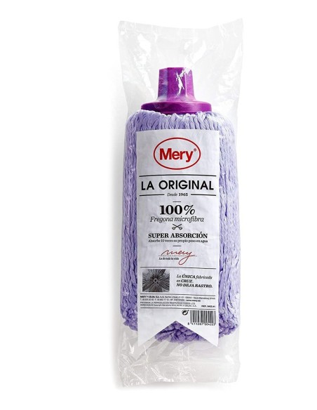 Fregona Mery 100% Microfibra Lila | Limpieza Eficaz y Duradera
