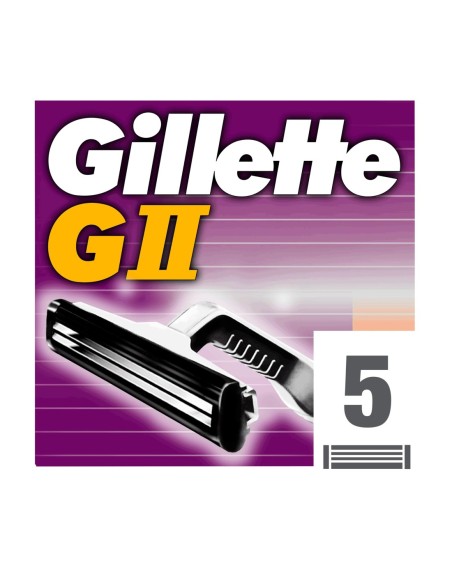Gillette GII Cargador 5 Uds - Recambios para Afeitado Preciso y Suave