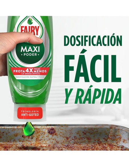Fairy Lavavajillas a Mano 440 ml Maxi Poder - Limpieza Total