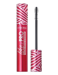 Máscara Deborah Like a Pro con efecto volumen profesional para pestañas intensas.