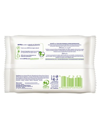 NIVEA Toallitas 3 en 1 Biodegradables