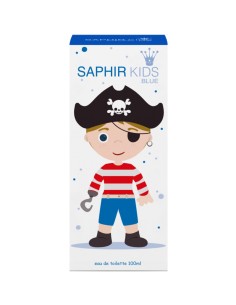 Colonia Saphir Kids Blue 100 ml, frasco de cristal con aroma fresco