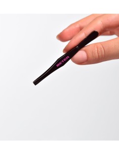 Pinza depilar Beter punta recta pavonada 7,5 cm negra 2