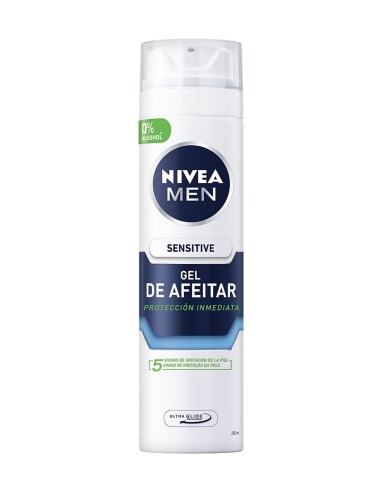 NIVEA Gel de Afeitar Sensitive 200 ml - Sin Alcohol