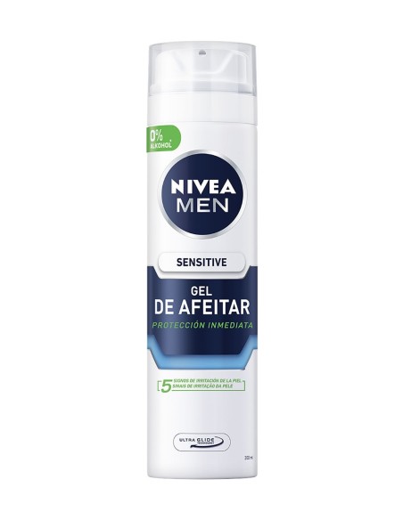 Nivea Gel de Afeitar Sensitive 200 ml sin alcohol.