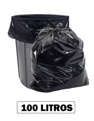 Puny saco basura 85x105 10 uds negro G/80 100L
