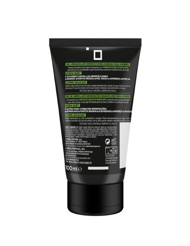 Compra L'Oréal Men Expert Gel Limpiador Pure Carbon 100 ml - Limpieza Profunda para Piel Masculina