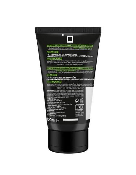 Compra L'Oréal Men Expert Gel Limpiador Pure Carbon 100 ml - Limpieza Profunda para Piel Masculina