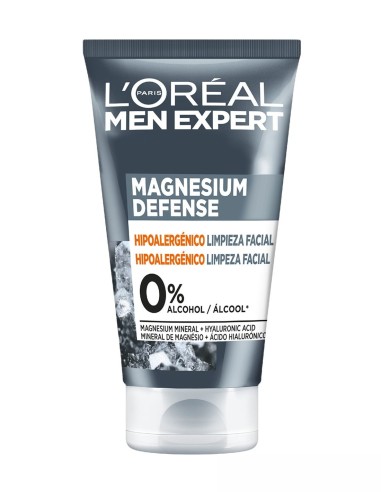 LOREAL MEN GEL LIMPIADOR MAGNESIUM DFENSE 0% ALCOHOL 100 ML