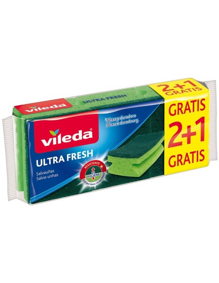 Vileda Estropajo Salvauñas Ultra Fresh 2+1 Gratis