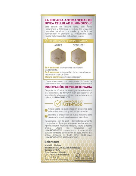 Nivea Crema Facial Luminous Serum Anti Manchas 30 ml