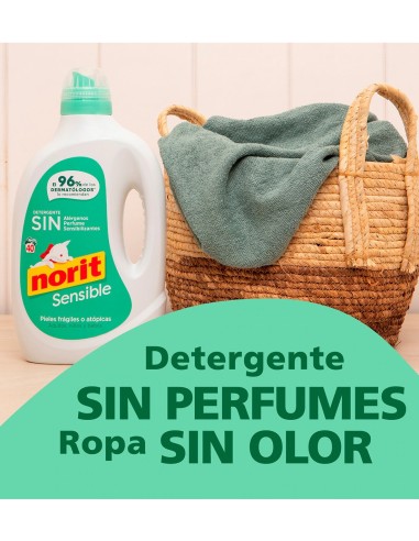 Norit líquido lavadora piel sensible, ideal para ropa de bebé y alérgicos