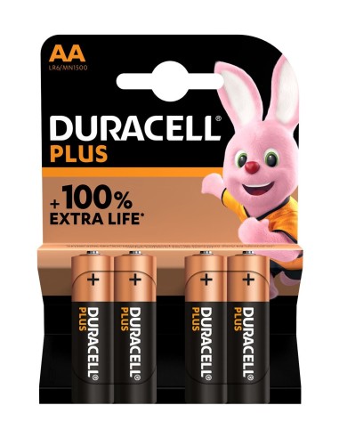 Duracell Pila Alcalina LR6 Blister 4 Uds (AA) Plus Power | Energía Duradera | Drolim.com