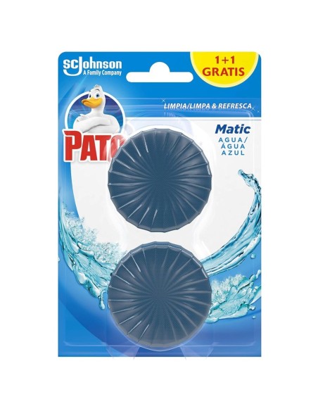 Pack ahorro Pato Matic Agua Azul dos unidades para cisterna