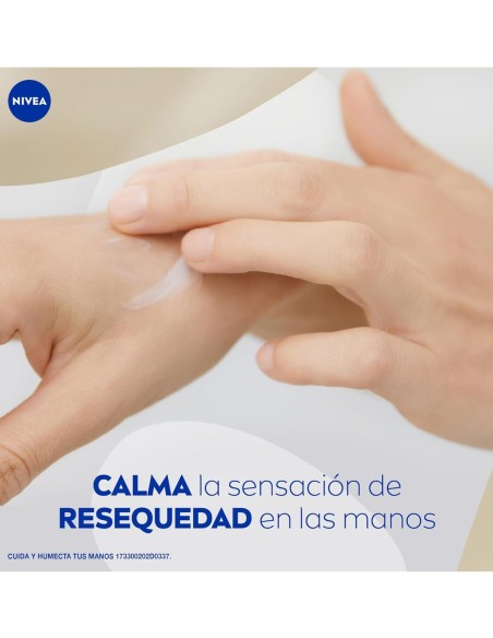 NIVEA crema de manos para piel seca con efecto calmante.