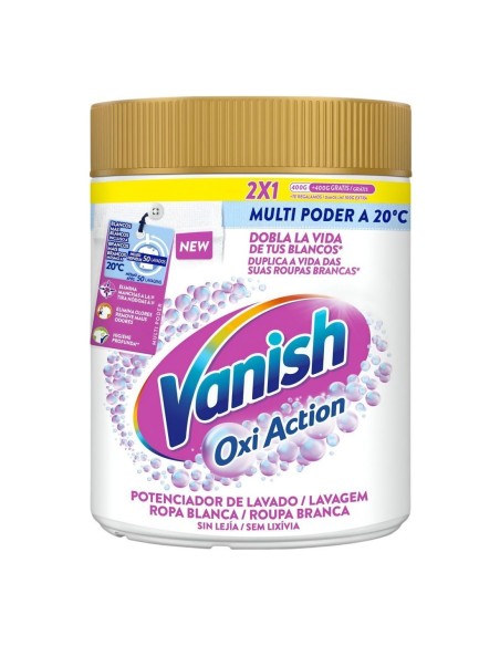 Vanish Advance Blanco en polvo 800 g para ropa blanca sin manchas