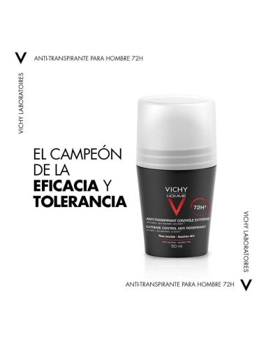 VICHY DESODORANTE ROLL-ON HOMME 72H ANTI-TRANSPIRANTE 50 ML