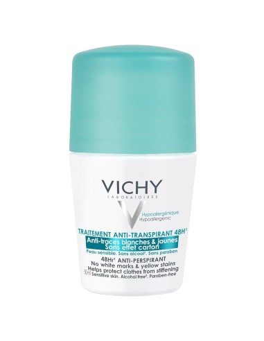 VICHY DESODORANTE ROLL-ON ANTI-TRANSPIRANTE ANTI-MANCHAS 50 ML