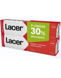 Lacer Pasta Dentífrica Duplo 2x125 ml  Pack ahorro anticaries y protección bucal