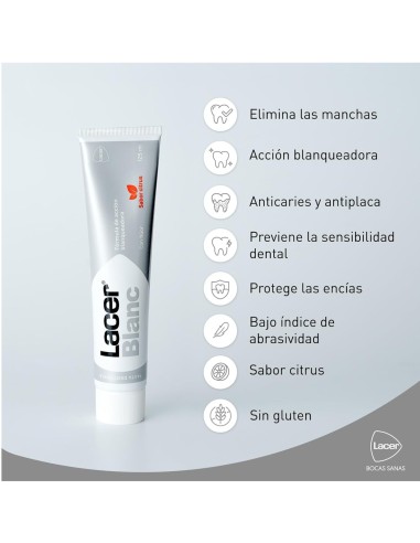 LACER PASTA BLANC PLUS 125ML BLANQUEADOR CITRUS