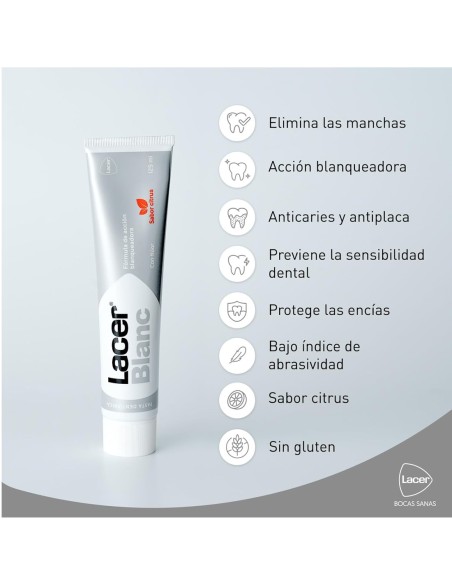LACER PASTA BLANC PLUS 125ML BLANQUEADOR CITRUS
