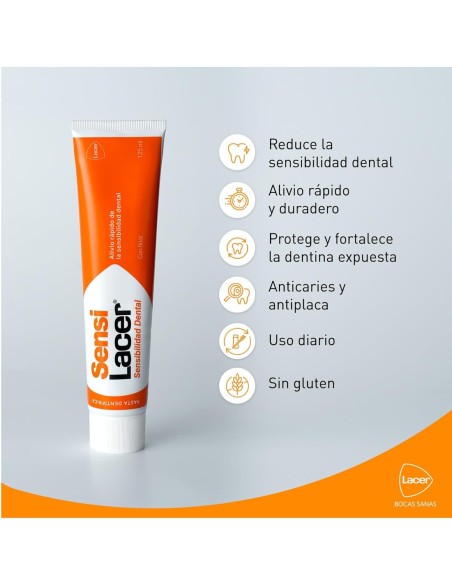 Pasta de Dientes SensiLacer de Lacer para Dientes Sensibles, 125 ml