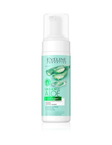 Eveline Organic Aloe + Collagen Espuma Limpiadora Purificante y Suavizante 150 ml