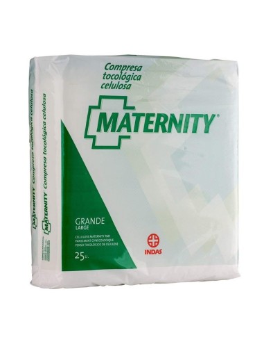 Maternity Compresa Tocológica Celulosa Grande 25 uds | Drolim