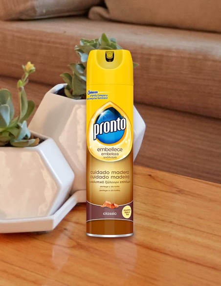 Limpia muebles PRONTO 300 ml con extra gratis, limpieza eficaz hogar
