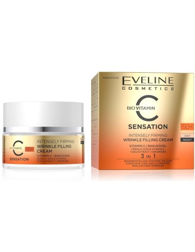 Eveline C Sensation Crema Intensiva Reafirmante Día y Noche 50+ 50 ml