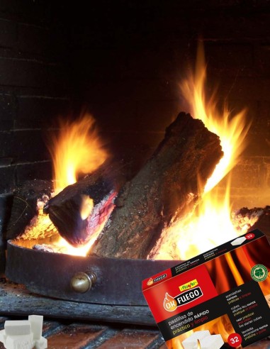 Pastillas de encendido rápido OK Fuego, paquete de 32 unidades