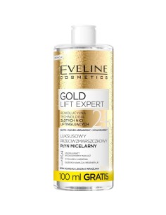 Eveline Agua Micelar Antiarrugas 3en1 500 ml Gold Lift Expert