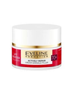 Caja y tarro de la crema Eveline Lift Booster Collagen Actively Repair 70+ 50 ml 2