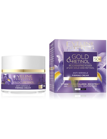 Eveline Crema Reafirmante Antiarrugas 50+ Gold & Retinol 50 ml