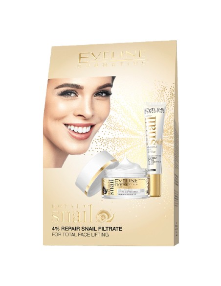 Eveline Set Facial Royal Snail 60+ Contorno de Ojos + Crema Facial