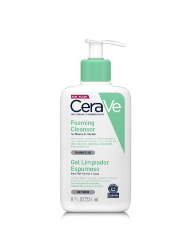 CERAVE GEL LIMPIADOR ESPUMOSO 236 ML