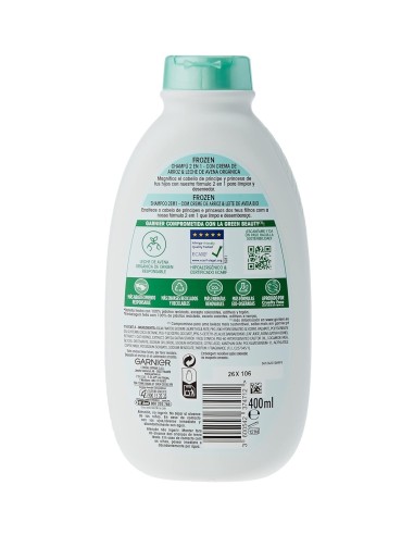 Ultra Suave champú infantil 2 en 1 avena 400 ml