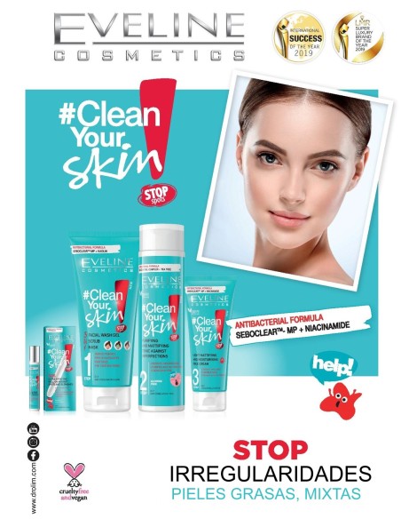 Eveline Clean Skin Crema Matificante e Hidratante 225 ml