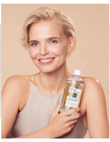 Eveline Agua Micelar Antiarrugas 3en1 500 ml Gold Lift Expert