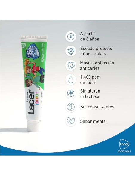Pasta dental Lacer Junior para niños a partir de 6 años